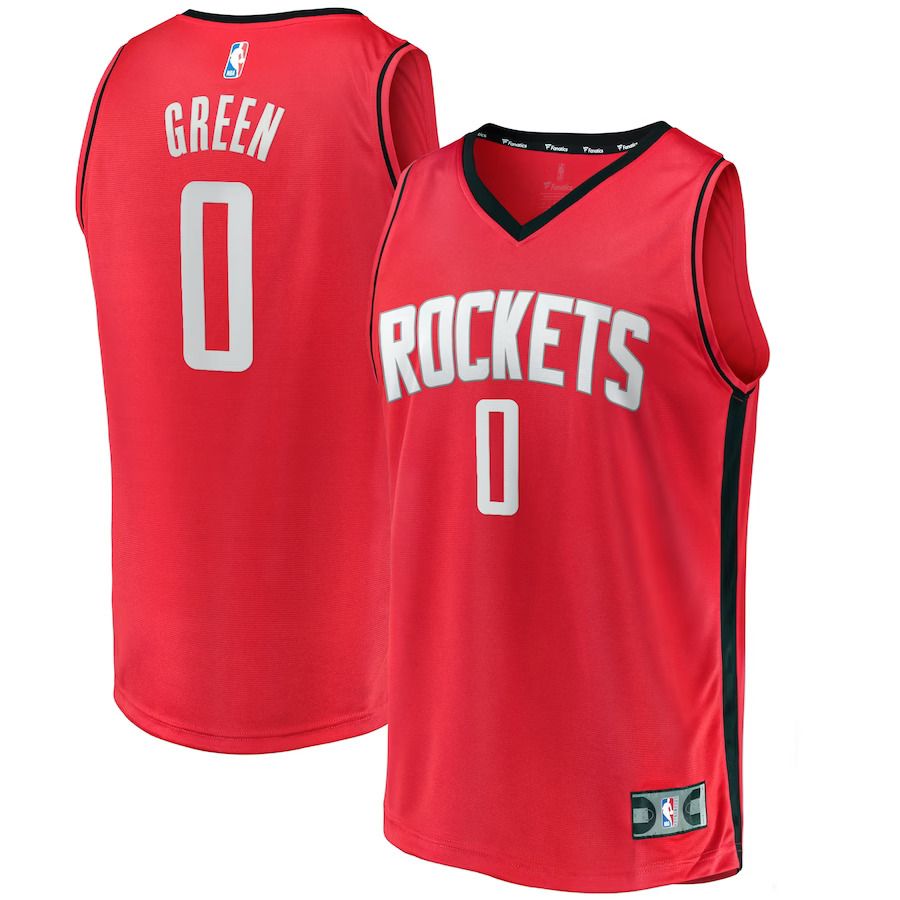 Men Houston Rockets #0 Jalen Green Fanatics Branded Red Fast Break Replica NBA Jersey
